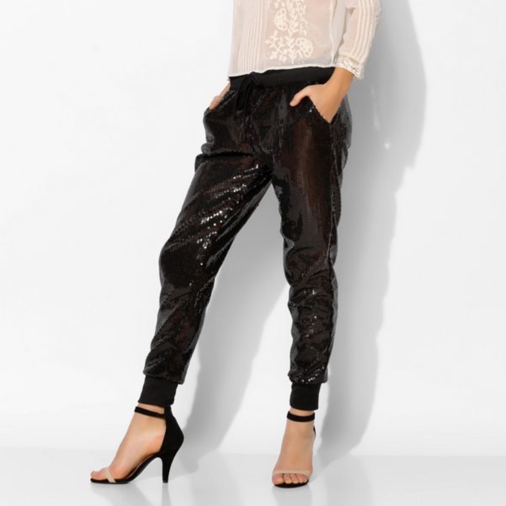 STARING AT STARS sequined jogger